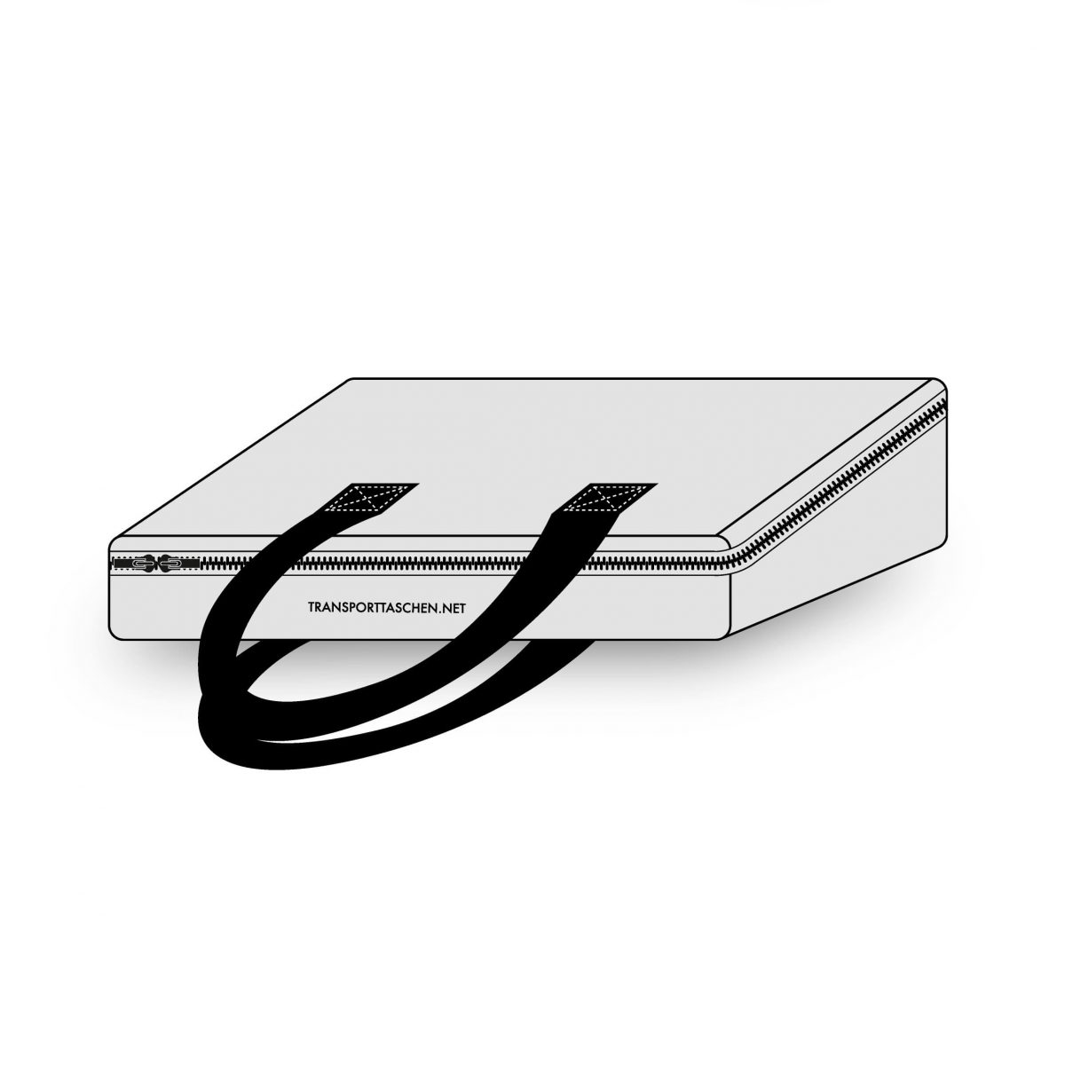 Transporttasche 3-seitiger Reißverschluß